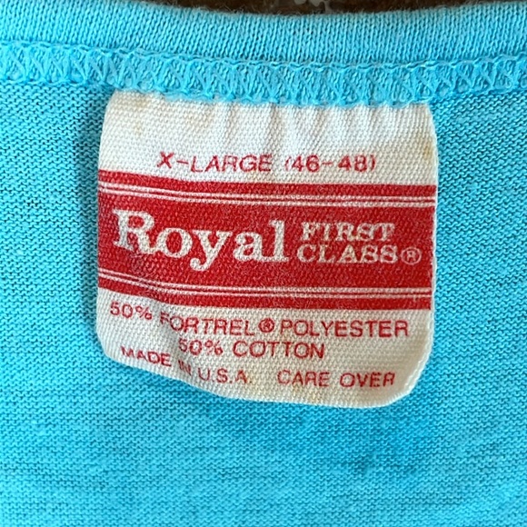 Vintage Tank Boston Royal first class Top Mens XL Single Stitch Hem - Picture 3 of 10